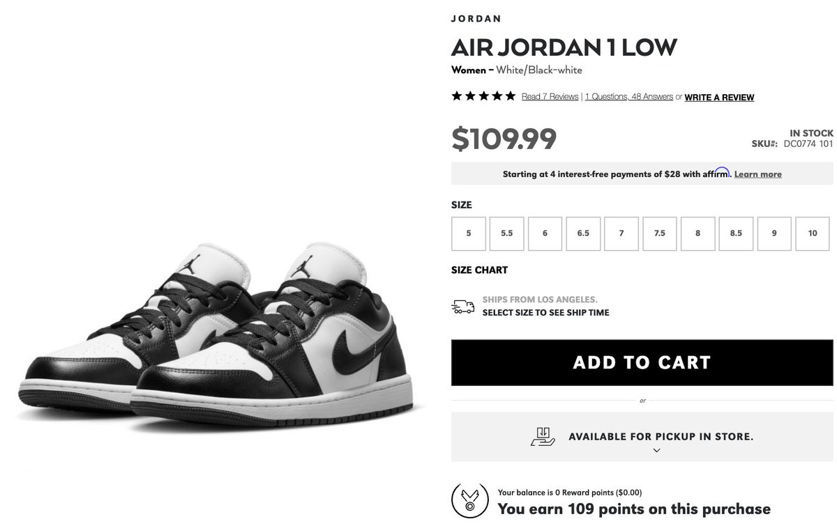 SOLELINKS's tweet photo. Ad: Women's Air Jordan 1 Low 'White/Black' restocked on Shiekh => https://t.co/a3uUJLpG9W

h/t @OscarPr31751228 https://t.co/Mo0oWJ1Hod