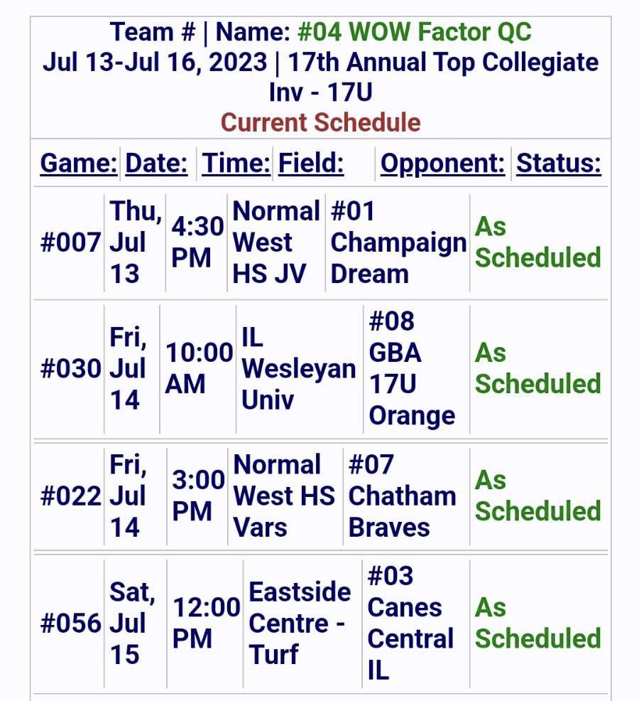 Peyton Johnson (@peytonj_2024) on Twitter photo Excited to be back in Normal/Bloomington for the Diamond Sports Top Collegiate event. Here’s the schedule for the week. @GoldenEagleBSBL <a href="/BHCBaseball/">Black Hawk College Baseball (Coach Robison)</a> <a href="/AmbroseBaseball/">St. Ambrose University Baseball</a> <a href="/KCC_BSB/">Kirkwood Baseball</a> <a href="/Augie_Baseball/">Augustana Baseball</a> <a href="/csbaseball1/">Sandburg Baseball</a> <a href="/SVSBaseball21/">Sauk Valley Baseball</a> <a href="/WowFactorNation/">Wow Factor Baseball</a> <a href="/WowFactor_IL/">Wow Factor Illinois</a> Excited to be back in Normal/Bloomington for the Diamond Sports Top Collegiate event. Here’s the schedule for the week. @GoldenEagleBSBL <a href="/BHCBaseball/">Black Hawk College Baseball (Coach Robison)</a> <a href="/AmbroseBaseball/">St. Ambrose University Baseball</a> <a href="/KCC_BSB/">Kirkwood Baseball</a> <a href="/Augie_Baseball/">Augustana Baseball</a> <a href="/csbaseball1/">Sandburg Baseball</a> <a href="/SVSBaseball21/">Sauk Valley Baseball</a> <a href="/WowFactorNation/">Wow Factor Baseball</a> <a href="/WowFactor_IL/">Wow Factor Illinois</a>