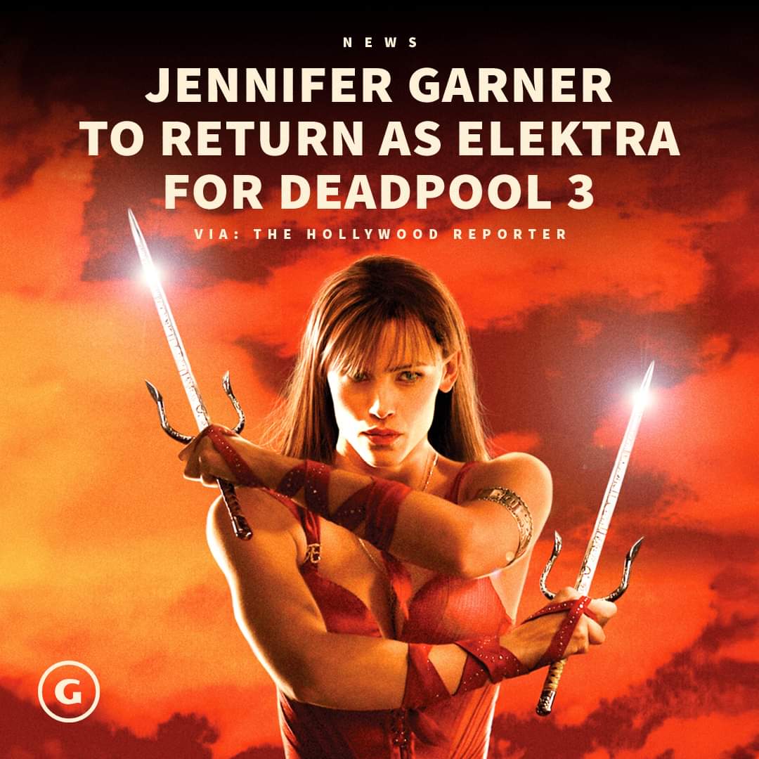 After nearly two decades, Jennifer Garner is reprising her role as Elektra for Deadpool 3! https://t.co/lBBlJxHr6c