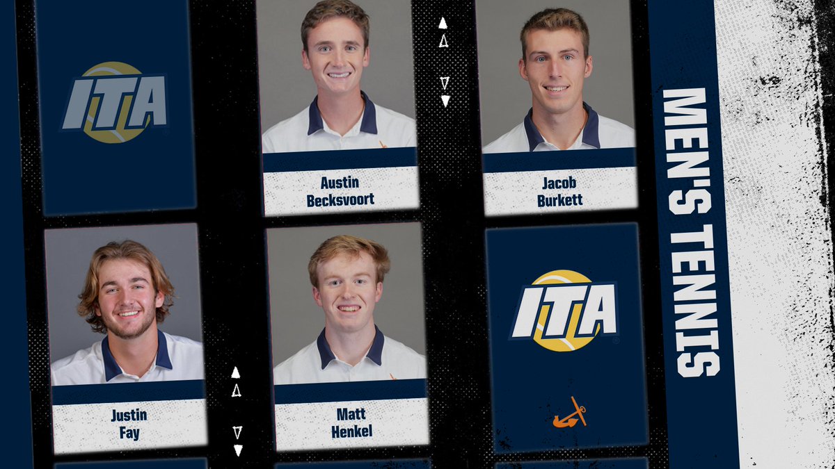 HopeAthletics's tweet photo. Men's Tennis earns team national academic award from the Intercollegiate Tennis Association. Also, Austin Becksvoort, Jacob Burkett, Justin Fay and Matt Henkel are ITA Scholar-Athletes. #StrongandTrue
https://t.co/4Qrmu5FS4l https://t.co/aG75H0dj36