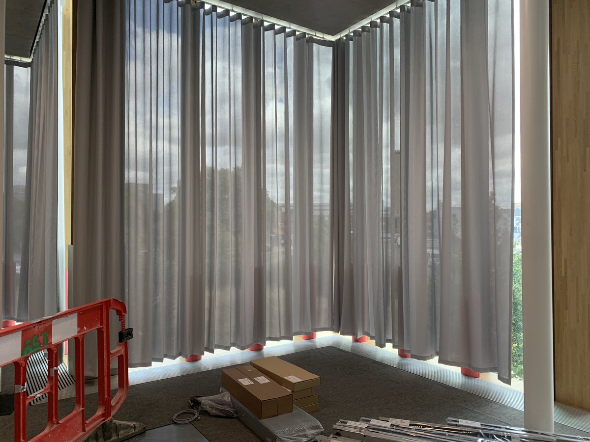 Finishing touches on this amazing building that we’ve been working on since December 2022. In total there Ben over 2000 motorised blinds and motorised curtains. It’s been a privilege working here in a building that will make massive advances in medicine in the future