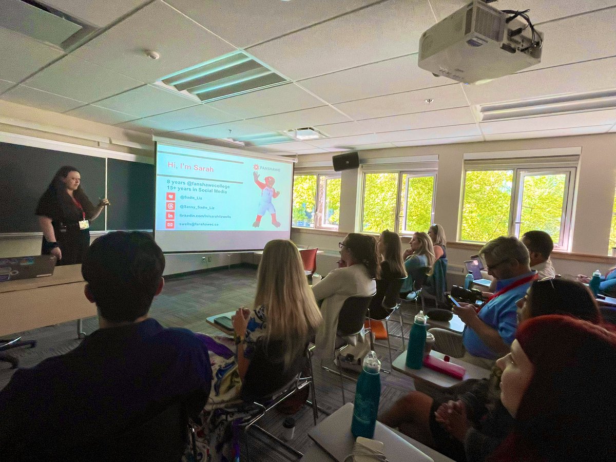 TheIrishManTS's tweet image. At @psewebconf 2023 listening to @FanshaweCollege’s incredible social strategist @Sadie_Liz deliver a high energy, high utility presentation that will be SO valuable a lot of people at the conference #PSEWEB