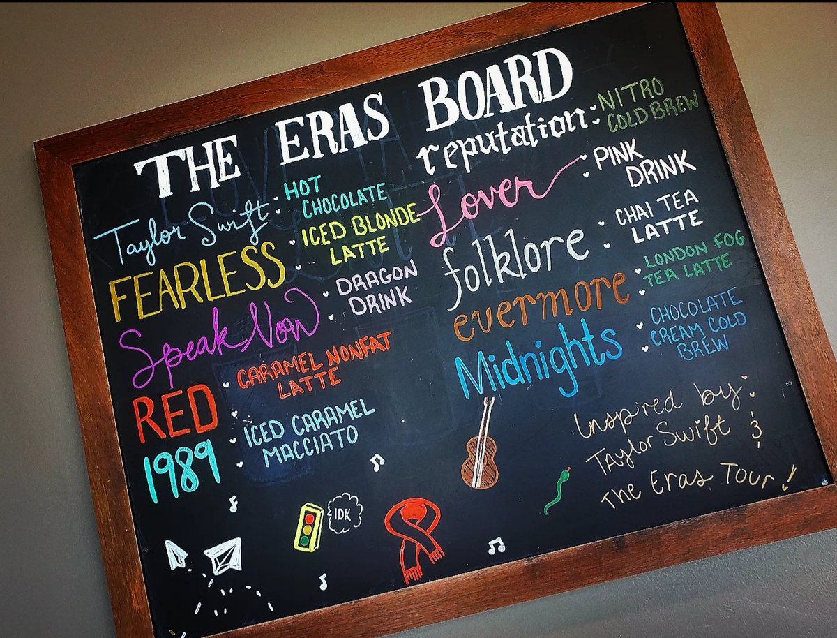 Our local #Starbucks is getting into the <a href="/taylorswift13/">Taylor Swift</a> spirit, as she takes the stage in #Denver this weekend.