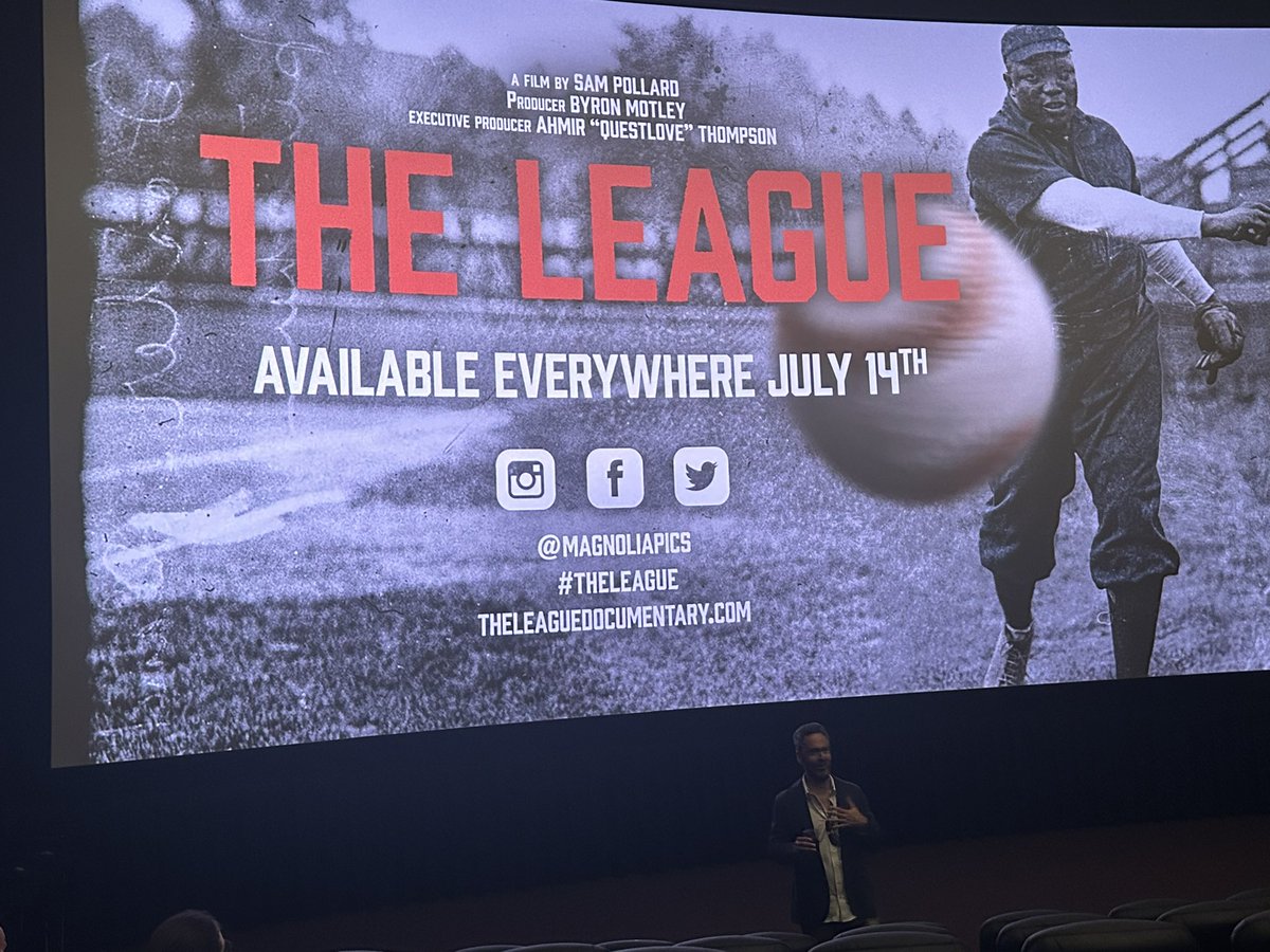 Last night the #LADodgers hosted a special screening of my documentary #TheLeague Proud to honor my father #BobMotley #JackieRobinson and all the men&women of the #NegreLeagues with a classy and historic organization like the #Dodgers thanks #NicholWhiteman #GoDodgers #goDoyers