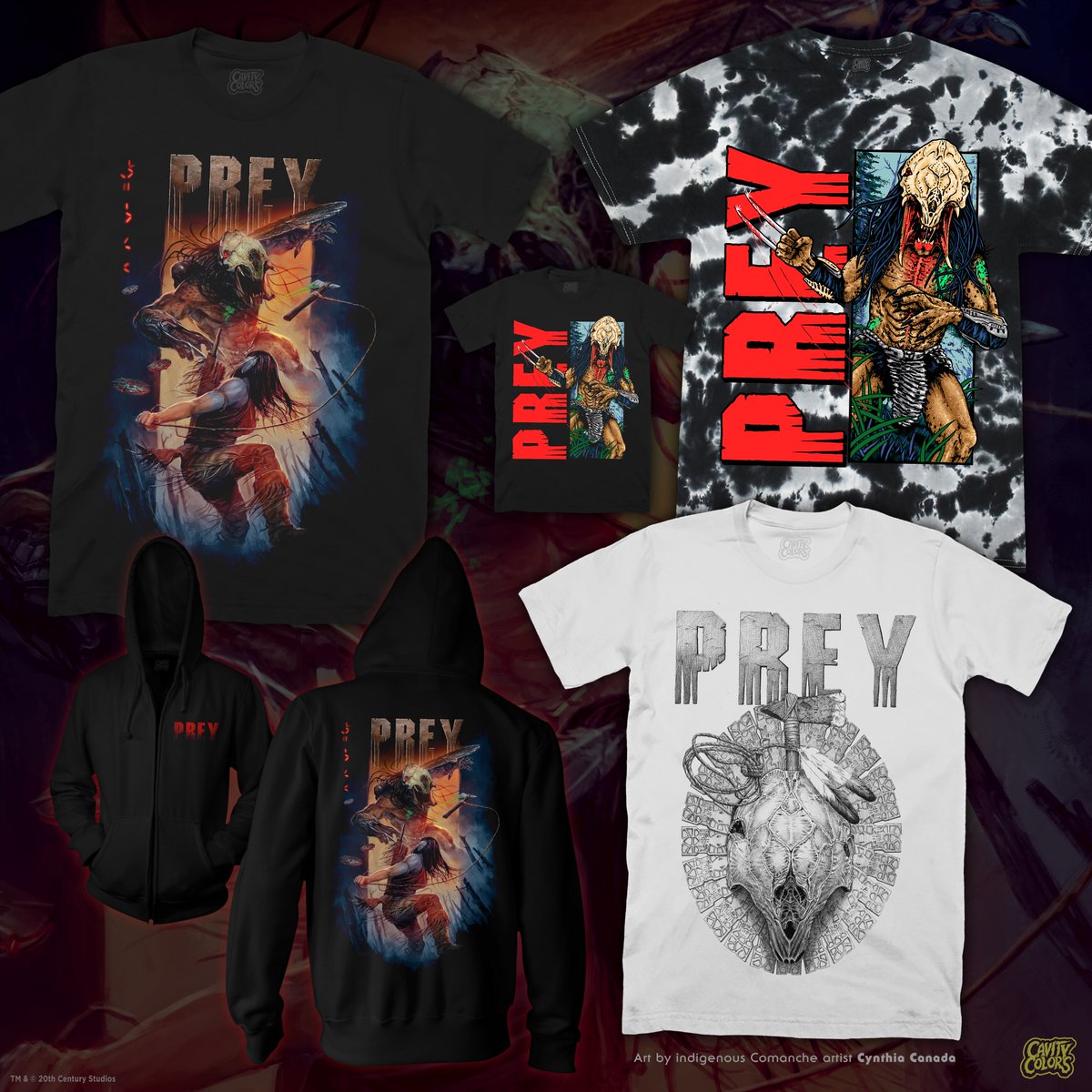 YES! Massive congrats to @DannyTRS @AmberMidthunder and cast + crew on the massive Emmy nominations! 🎉 So well deserved. PREY was one of our all time favorite films in the entire Predator franchise, and it was an honor to work on the official shirts for this KILLER film!