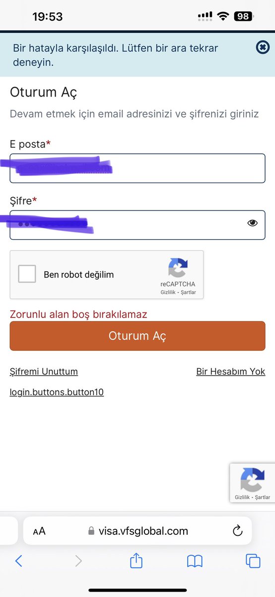 eccecue's tweet photo. @VFSGlobal Turkish appointment website is blocked since a week. The page cannot be reached. I have an urgency and there is no one can assist this problem!! https://t.co/0BHKkrqPuX