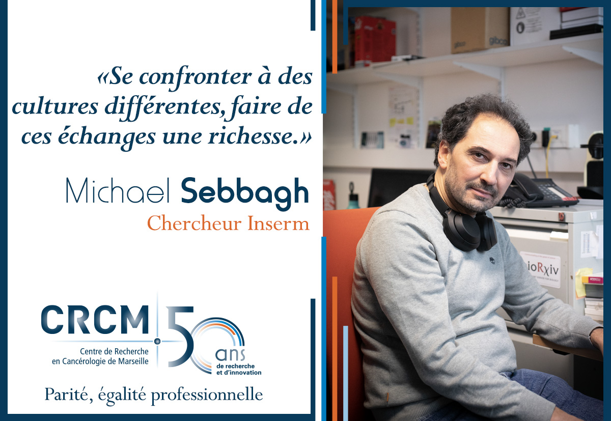 Today's featured portrait is Michael Sebbagh, a researcher who thrives on embracing diverse cultures and turning exchanges into invaluable treasures. #ResearcherSpotlight #CulturalRichness #CRCM50 #50portraitsCRCM50 #FightingCancer