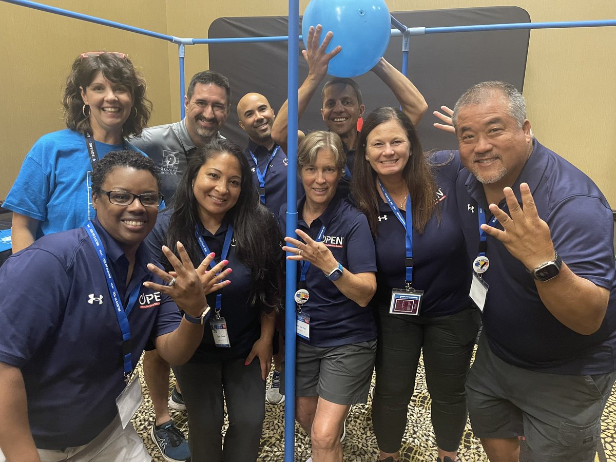 trentsuzuki's tweet photo. The Team 4 EnFOURcers appreciate Steve Otey & Niki Hughes & @9squareintheair for informing us on how much fun their game is in a #QualityPhysEd program! #OTCStLouis @OPENPhysEd @bafish10 @PEtop5 @lporterPE @TiradoEileen @ramosjr02 @ShannonMaly #GuardiansofQualityPhysEd https://t.co/H9PNlOl1o8