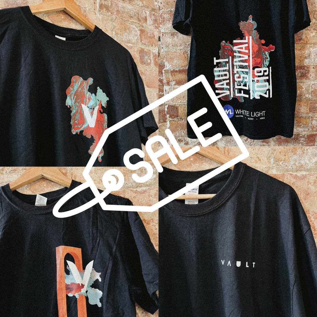 wearevault_'s tweet photo. Did you hear? We've unearthed a treasure trove of vintage #VAULTFestival merch and we're having a MASSIVE MERCH SALE™, with all proceeds going to #SaveVAULT 🎭 💜 https://t.co/0VdD2k4nbe https://t.co/0jeYDJi8OI