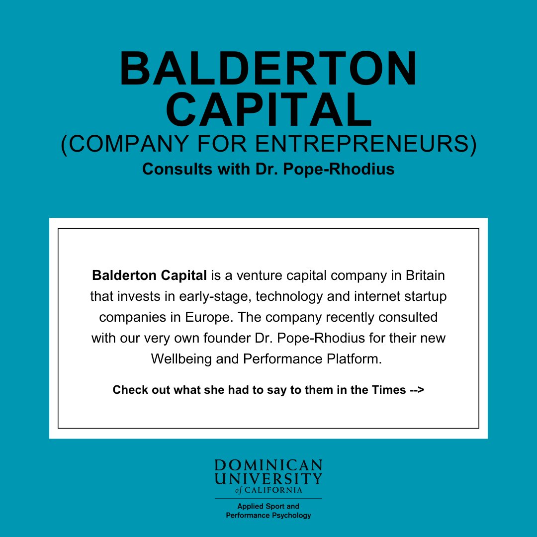 Dominican_ASPP's tweet photo. Balderton Capital is a venture capital company in Britain that invests in entrepreneurs in Europe. They recently consulted with Dr. APR for their new Founder Wellbeing and Performance Platform. Check out what she had to say in the Times article reporting on their launch. https://t.co/XiUdXF4JWL