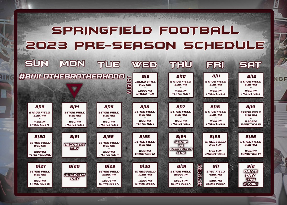 _SCFootball's tweet photo. Here’s a look at our schedule for when The Brotherhood returns to Alden St‼️🔻

#LTBR #BTB https://t.co/2CQaFArv5I
