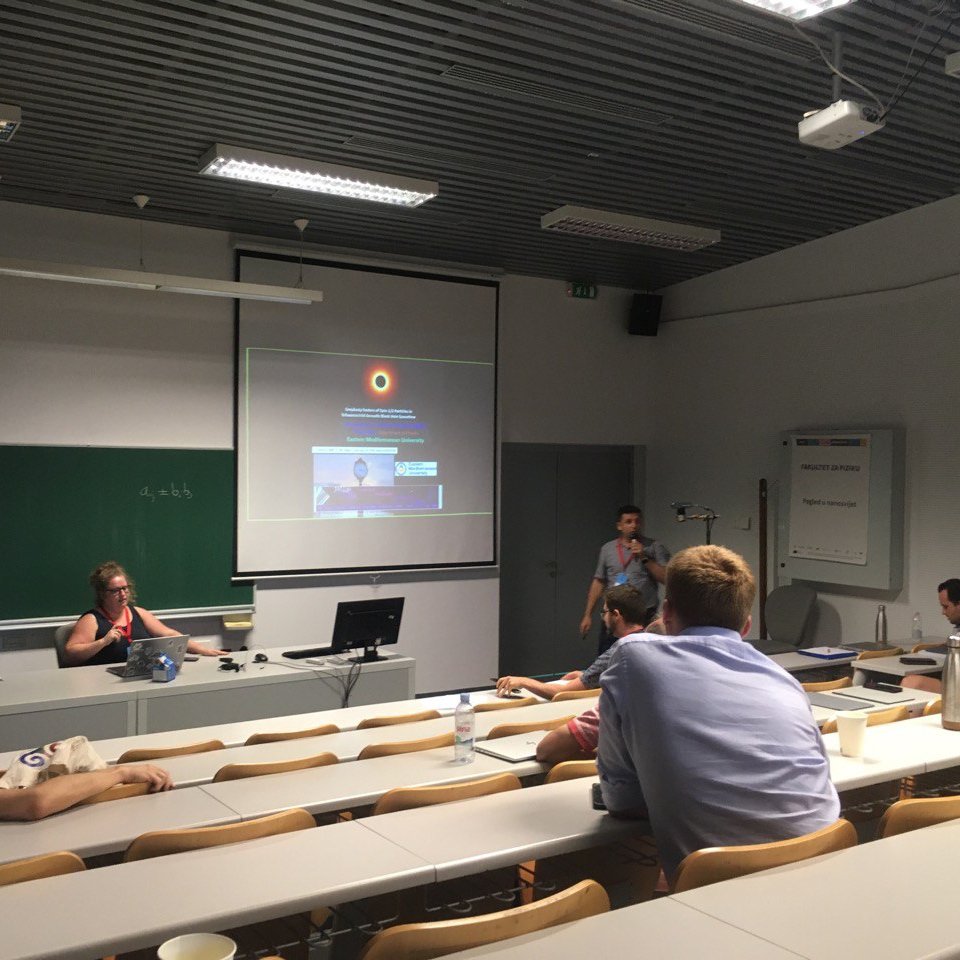COST_QGMM's tweet photo. Our final speaker is Izzet Sakalli, with a talk on "Greybody Factors of Spin-1/2 Particles in Schwarzschild Acoustic Black Hole Spacetime".

https://t.co/XRe1K6nsaX https://t.co/u7jvI9GkGD