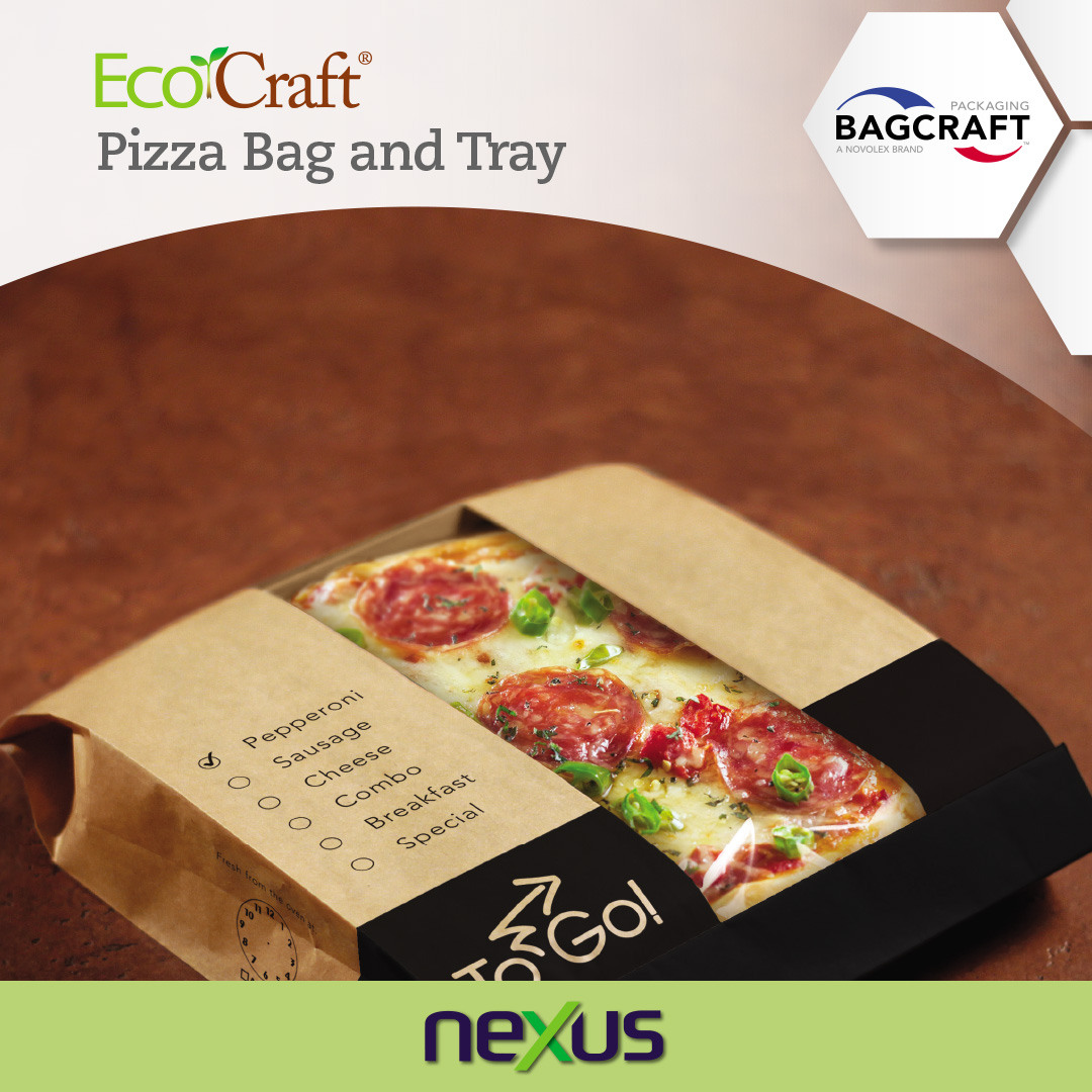 Introducing Bagcraft Novolex Eco Craft Pizza Window Bag Tray Combo! Upgrade your pizza packaging with this eco-friendly solution. The window showcases your pizzas while the tray keeps them secure. Deliver freshness, sustainability, and style. on.nexus-now.com/7s5wsf