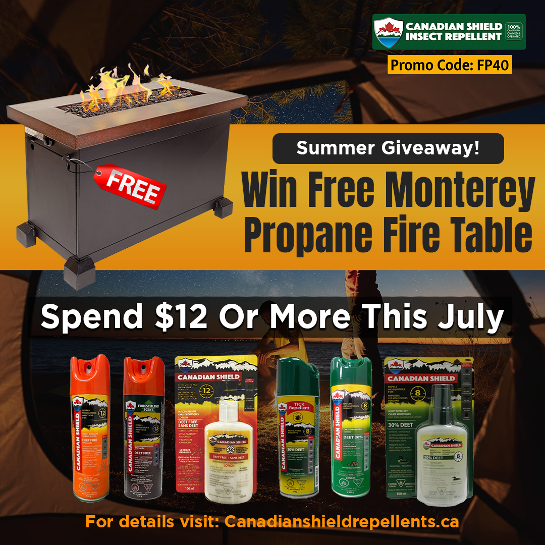 CS_Repellent's tweet image. Share the news! 🗣️ Our sizzling summer special is ON! 🔥 $12 insect repellent gets you in the draw for a Propane Firepit Table! #WinBigThisSummer