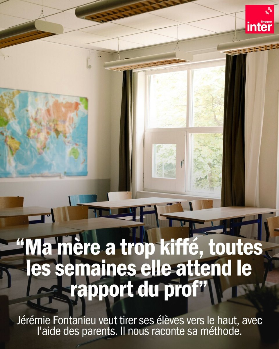 franceinter's tweet photo. Il est prof de SES dans un lycée à Drancy et il a tenté une expérience qui plaît ➡️ https://t.co/UgnMLMYzQF https://t.co/SWlB8k4wlO