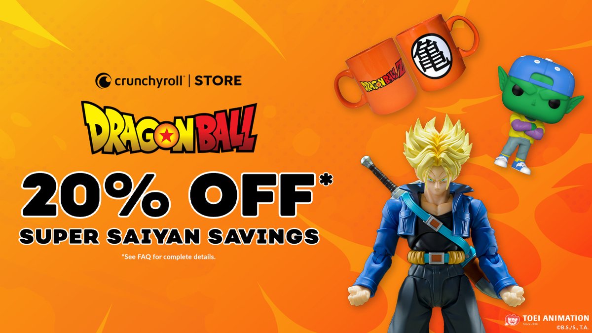 Level up your merch game and get 20% off select Dragon Ball, Dragon Ball Z & Dragon Ball Super items until July 20! 🔥🐉 ✨ GO: got.cr/dragonballsale…