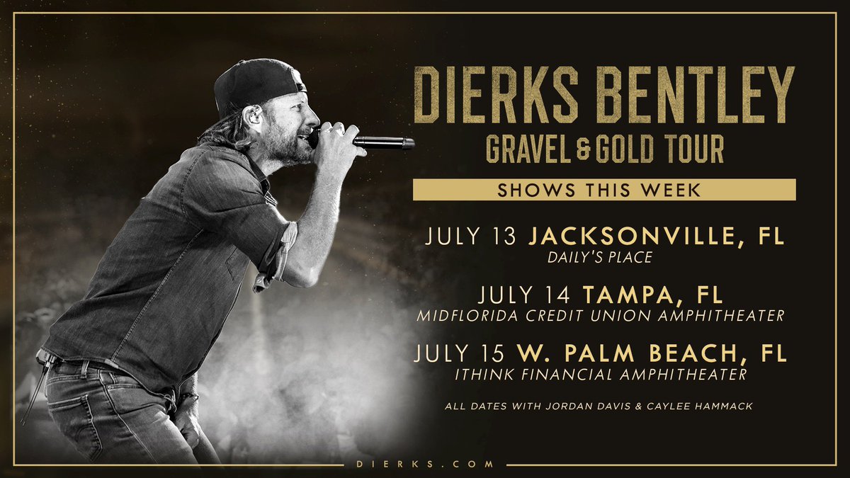 Somewhere on a beach… in Florida! See y’all this weekend, a few tickets left here: dierks.com