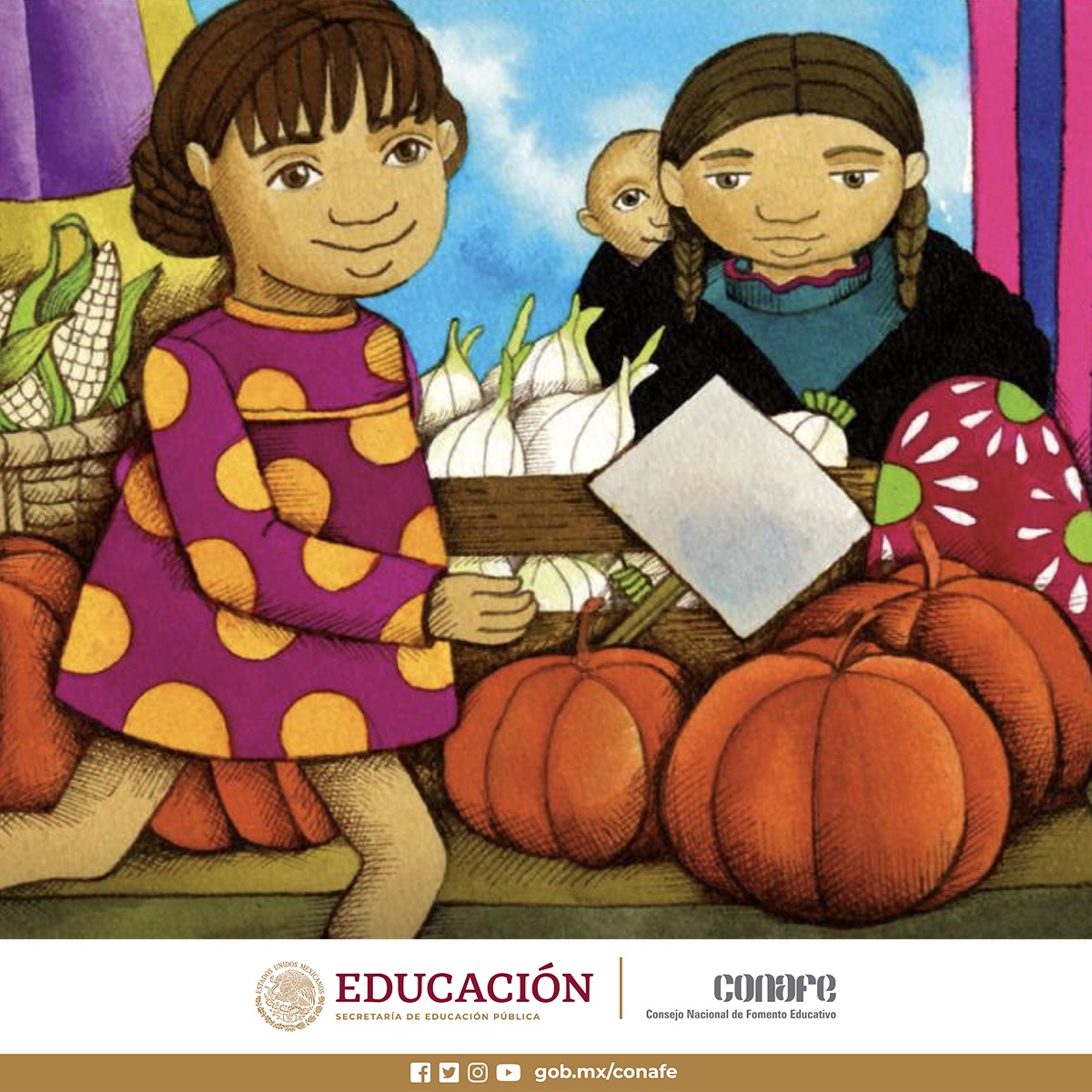 CONAFE_mx's tweet photo. “Un Día de Tianguis👧🏻” es una linda historia para niñas y niños, contada e ilustrada por Ruth Rodríguez, de la Colección 📚 "Mira un Cuento". ¡Es un #LibroCONAFE 📖 pensado para ti!
👇
https://t.co/qfTCtThcMx
@SEP_mx @Letamaya https://t.co/yHSuluVR7J