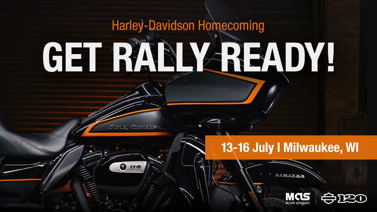 Start your engines! 🏍️The team at Military AutoSource would like to congratulate Harley riders, friends, fans and anyone lucky enough to attend the 120th anniversary homecoming celebration in Milwaukee. Have the time of your life! hdmilitary.com