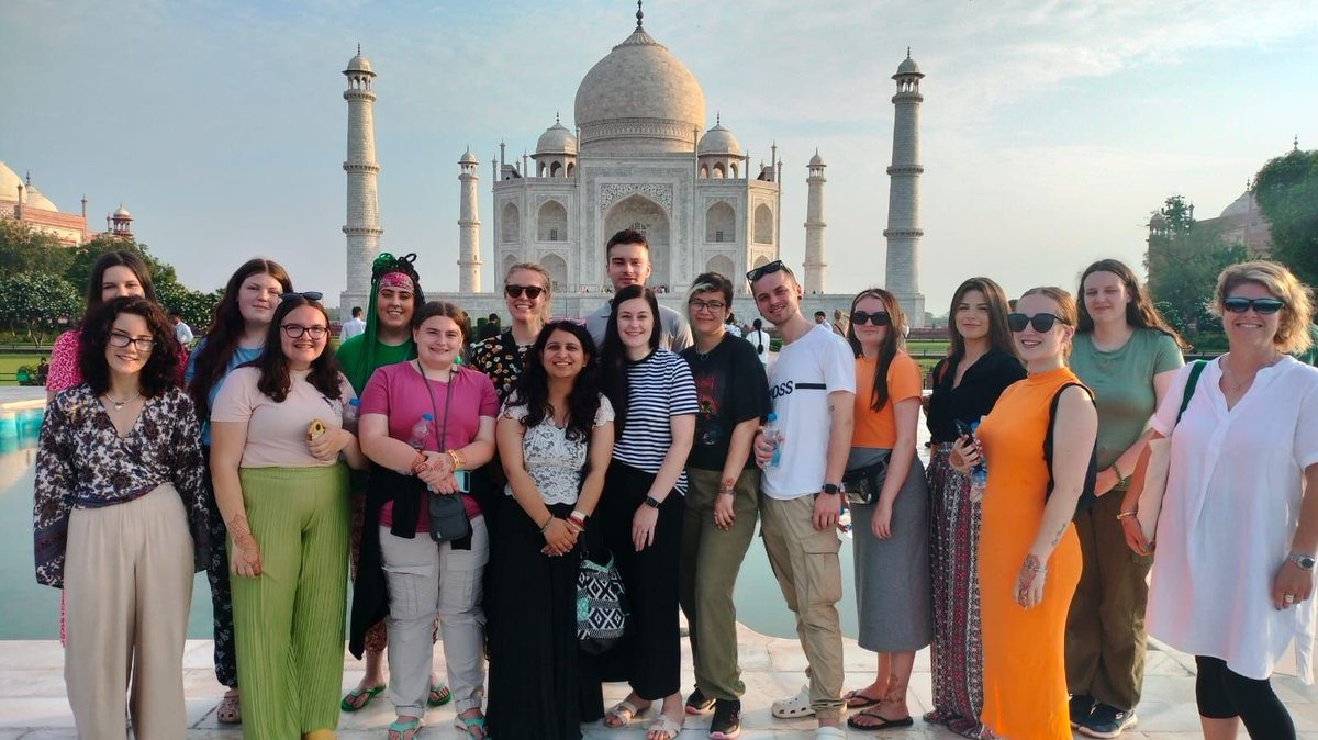 coleggwent's tweet photo. #AnimalManagement students have spent the past two weeks in India with @ChallengeAbroad 🇮🇳 

They’re having an amazing time with visits to the #TajMahal, local monasteries, a Leopard Sanctuary, lectures at a Veterinary #University and even treat making at an animal sanctuary 🐯 https://t.co/jv9vh1vnz2