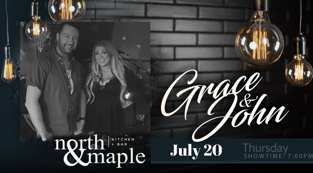 NorthAndMaple's tweet photo. Put this in your calendars! Grace &amp; John - It's happening Thursday July 20! https://t.co/omAJsVjTaG