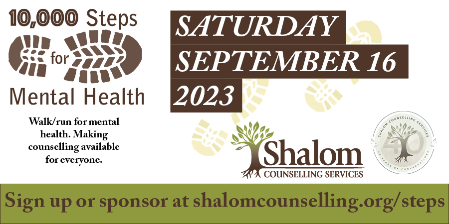I work for a small non-profit counselling agency. We subsidize the majority of our clients so they can access the care they need. Please support Shalom Counselling Services by supporting my 10,000 Steps walk!
canadahelps.org/.../captain/gr…