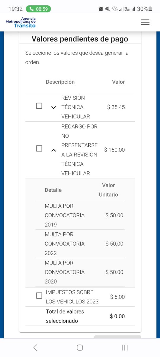 Lalog313's tweet photo. @AMT_Quito Buenos días, quiero realizar la revisión vehicular en quito, pero me salen estos valores de multa, realice la revisión vehicular y matricula en otra ciudad en esos años, porque me multan si en el sistema consta que el vehículo ha sido matriculado https://t.co/tkJDtNTOj6