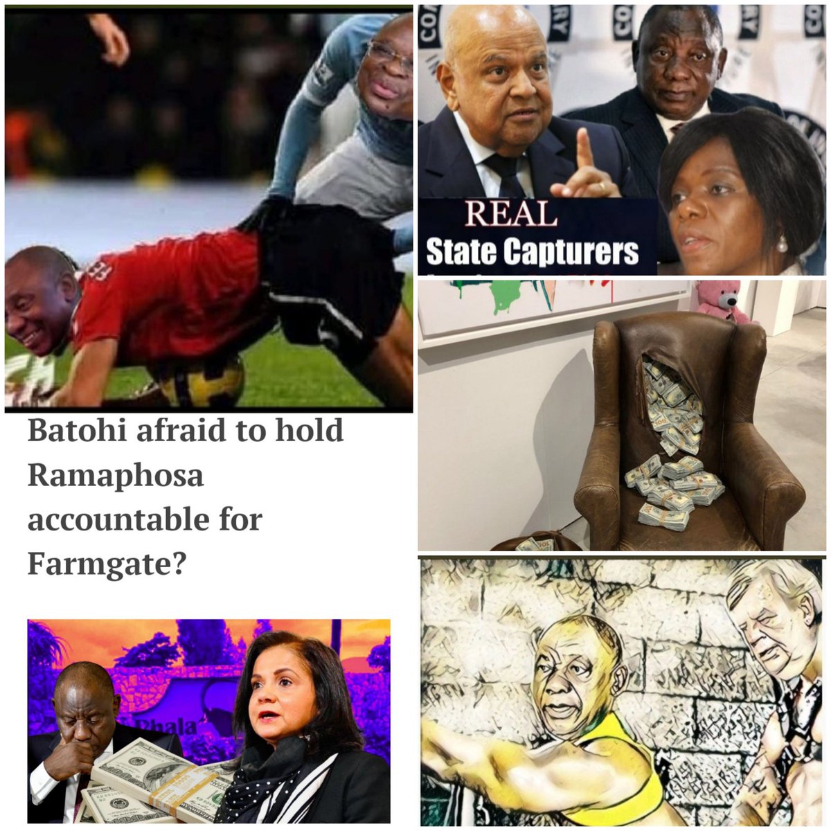 Mavendula1's tweet photo. Under Criminal Cyril Ramaphosa now South Africans know how the state is captured-not this clever blacks nywe nywe nywe 'Zuma captured the state' (with one just random family)
"Ramaphosa is the enemy of Africans"
#CR17statements
#PhalaPhalaFarmGate
#Covid-19Funds
#IMFLoans https://t.co/LT6R2t5N97