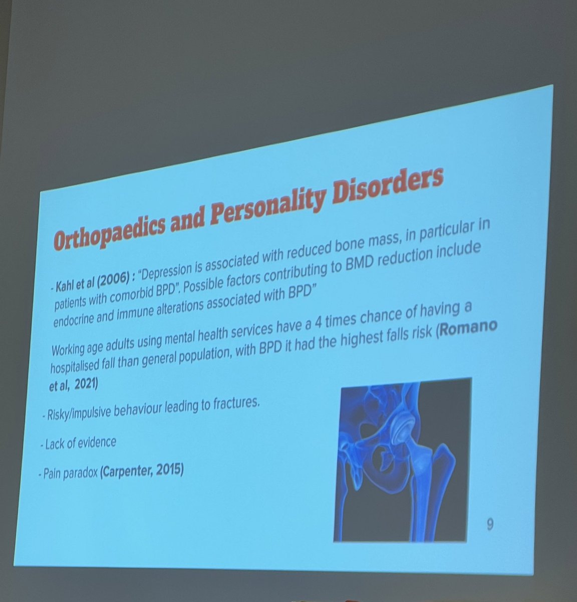 MelissaTaylorOT's tweet photo. Brilliant end of rotation presentation today from Senior OT, Ellie, discussing personality disorders.

Interesting to understand why we may see more patients presenting to our orthopaedic service who have BPD and a great discussion around challenging the stigma among clinicians👏 https://t.co/7wViXnYodx