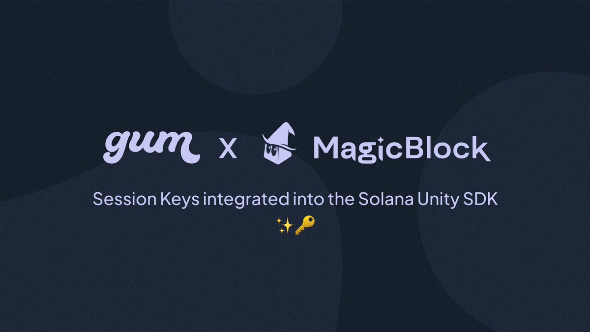 🚨 Huge announcement for all the gamoooors!

We have partnered up with <a href="/magicblock/">MagicBlock</a> and integrated our Session Keys into the <a href="/solana/">Solana</a> Unity SDK!

This is going to supercharge games on Solana🧵