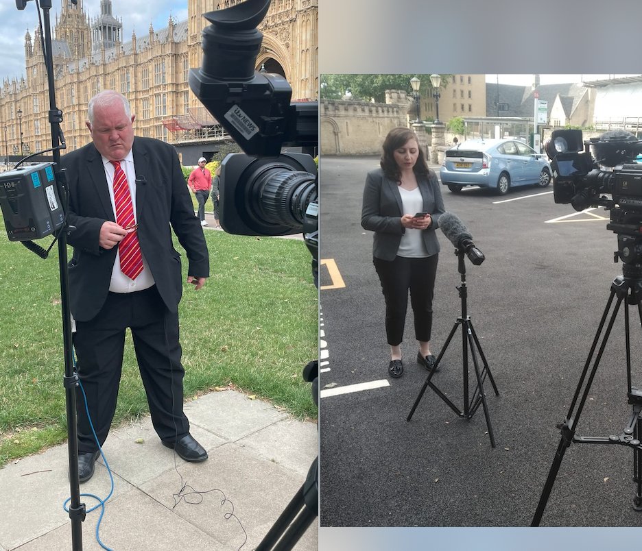 A little bit of history tonight as both myself and my son @stefancottrell had a live into @ITVNewsMeridian featuring @philhornbyitv on the green at Parly and @NickiWoodcock outside Oxford Coroner's Court. Feeling a bit old now.....
