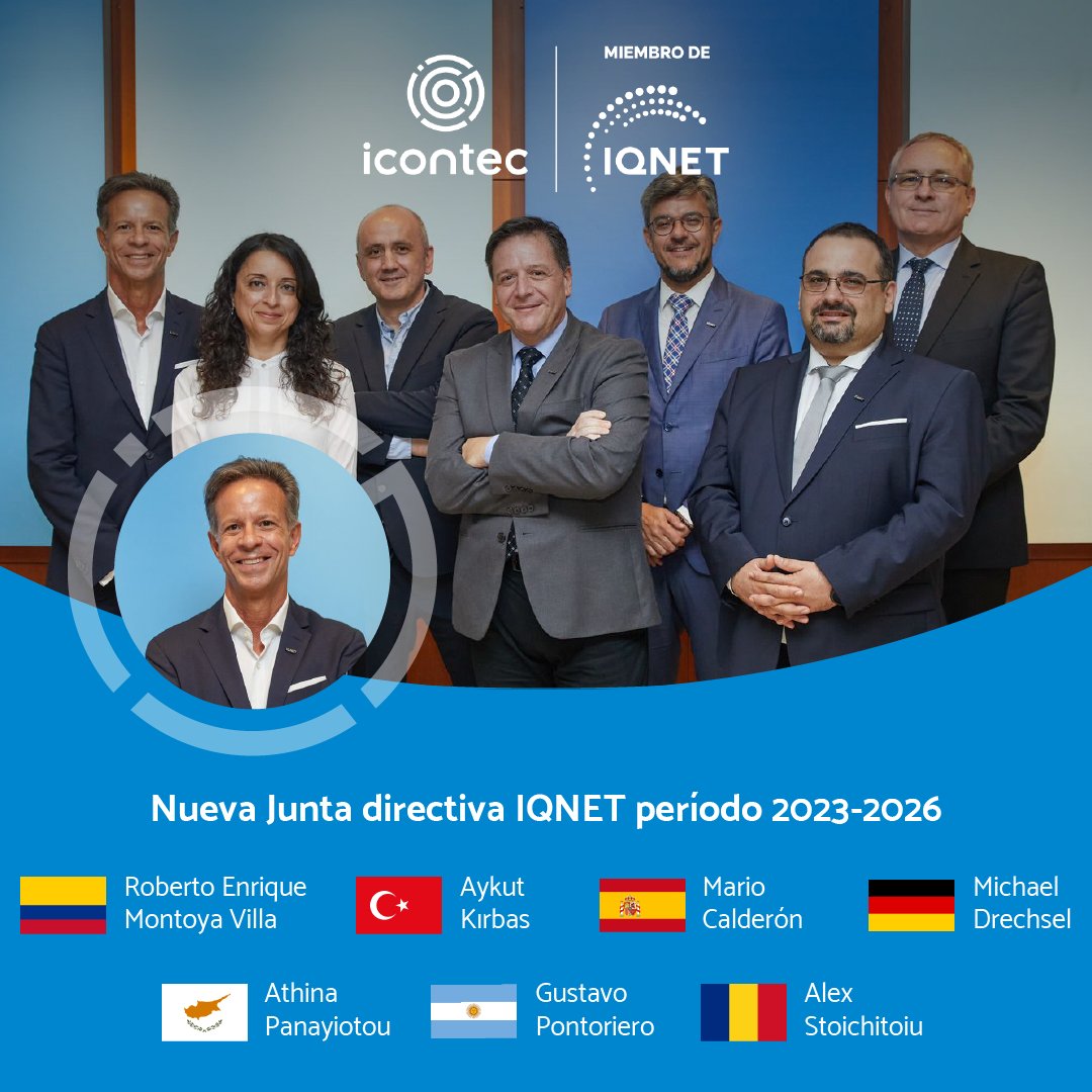 ICONTEC's tweet image. 📢¡Una voz que representará a nuestra región!
Te presentamos a la nueva Junta Directiva #IQNET 2023-2026, en la que nuestro director #ICONTEC, Roberto Montoya Villa, fue elegido para hacer parte en este próximo trienio🌏

#HuelladeConfianza #Empresas #ISO #Normalización