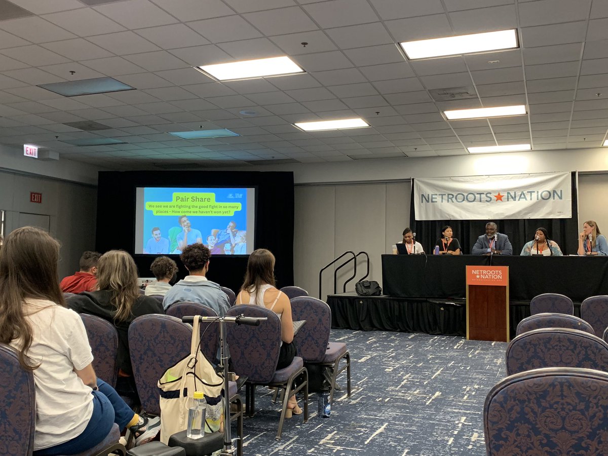 AzulDotOrg's tweet photo. .@DaMareo_Cooper speaking on how to use the tools at our disposal to take digital organizing to the next level:

“It’s not enough to send tweets &amp; texts, we have to find a way to sit with people…They have to feel you; they have to feel your commitment” #DigitalOrganizing #NN23 https://t.co/IYjNS3HyVr