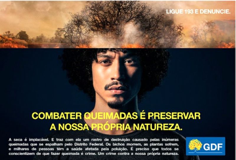 conexaoplaneta's tweet photo. Campanha do #DistritoFederal relaciona #queimadas a #cabeloafro e causa polêmica: indignado, deputado entra com ação no #MinistérioPúblico devido ao tom #racista 🔥🔥🔥 Você concorda? https://t.co/3oSKjSTTBC https://t.co/qwVddUjWmc