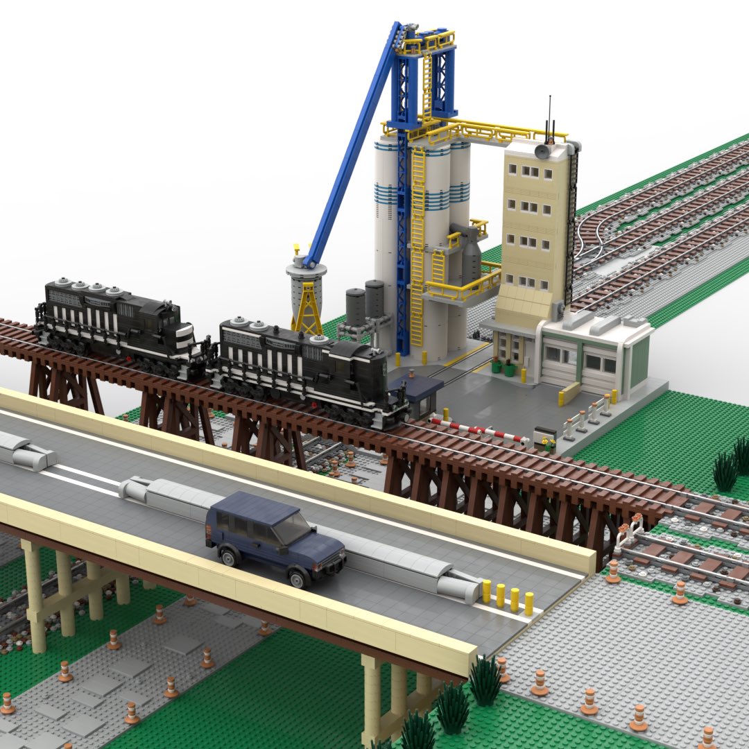 LEGO City Train &amp; Industrial Factory by @Chrisbricked