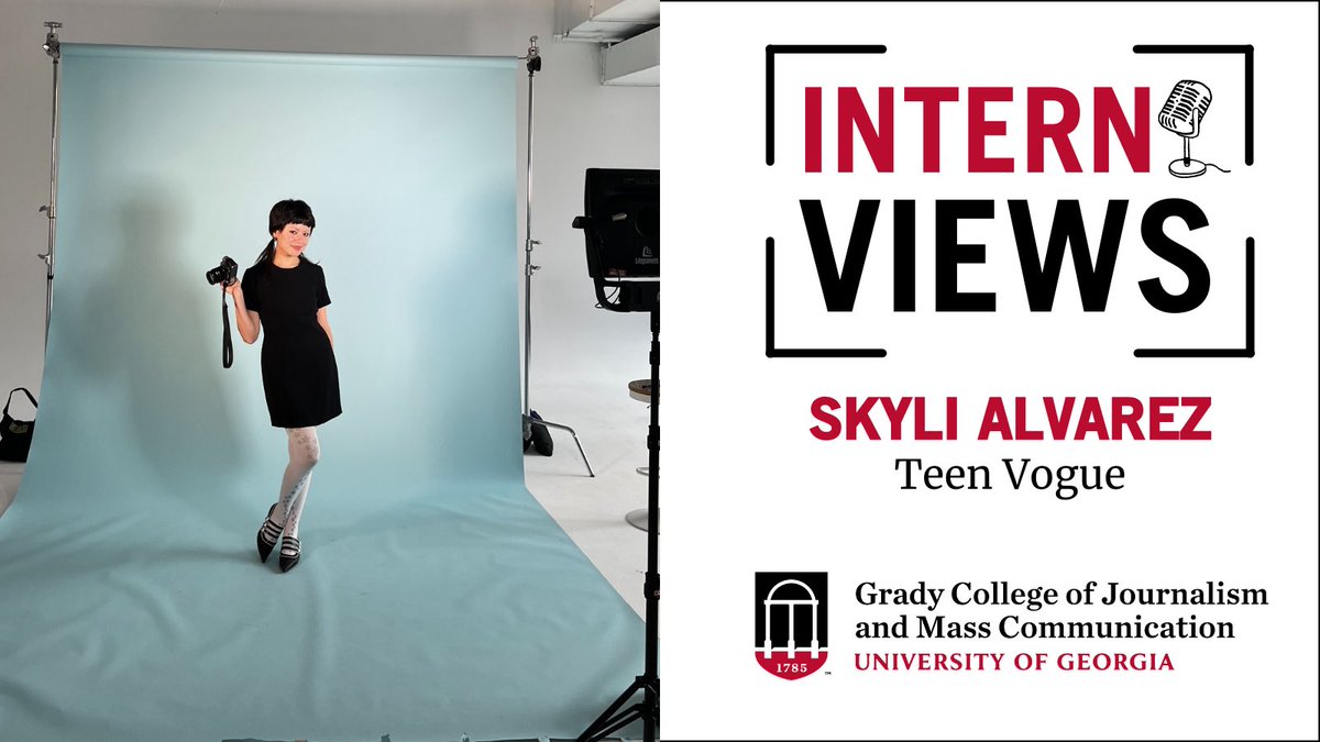 UGAGrady's tweet photo. Check out today’s #InternView featuring journalism student Skyli Alvarez.
Skyli works for Teen Vogue as an editorial intern where she pitches, writes and reports on stories.
Read more about her experience on our website.
https://t.co/7WXstmD8bb https://t.co/ENZSLLInvc