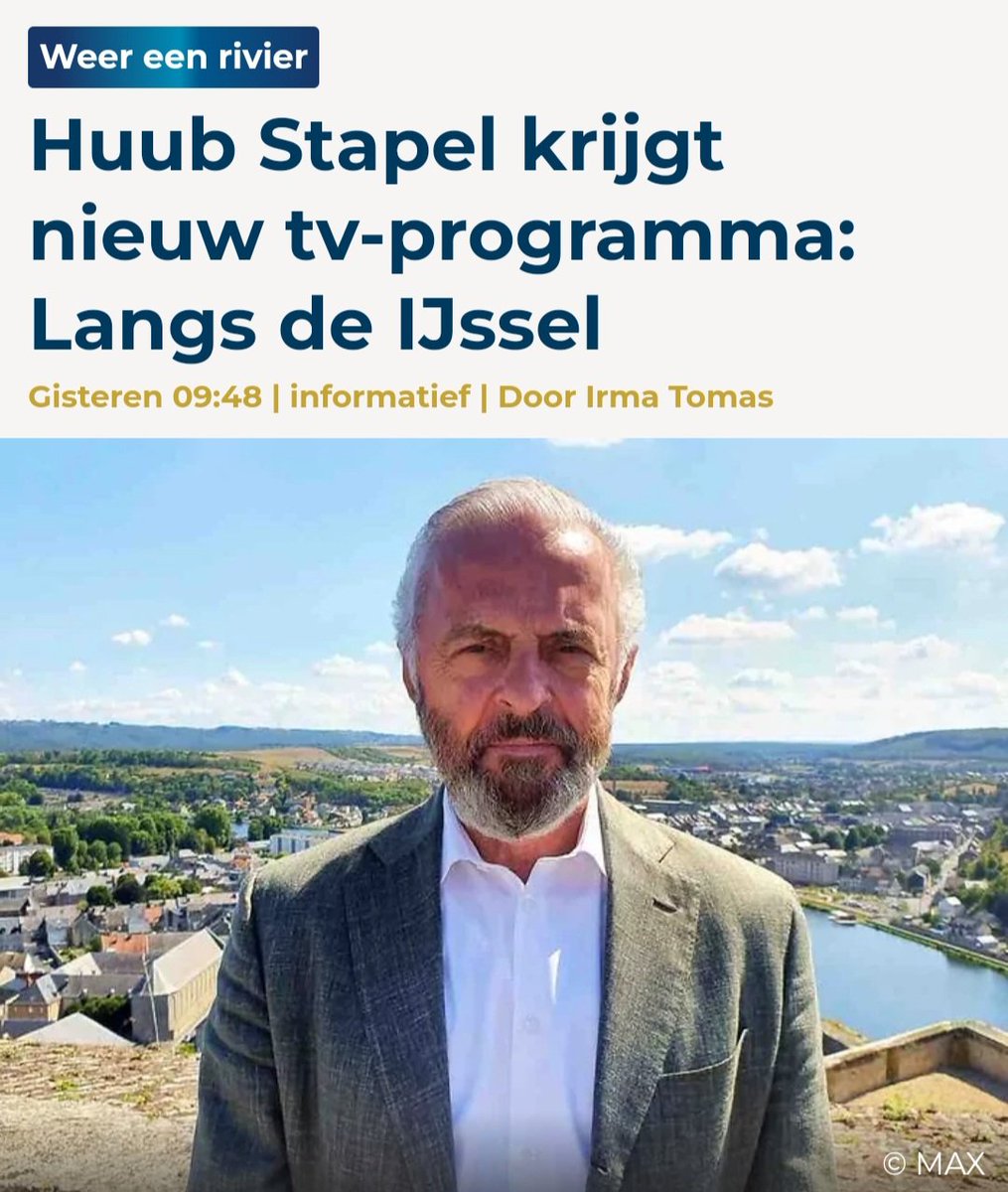 MarketingOost's tweet image. 𝐋𝐚𝐧𝐠𝐬 𝐝𝐞 𝐈𝐉𝐬𝐬𝐞𝐥 𝐎𝐦𝐫𝐨𝐞𝐩 𝐌𝐚𝐱 | volg vanaf 2 sept mooie programmaserie met Huub Stapel bij @OmroepMAX 📺 Wij hebben hier aan meegewerkt vanuit @Hanzesteden Deventer, Zwolle, Kampen en Zalk @SallandTourist Olst, Wijhe.maxvandaag.nl/sessies/themas…
