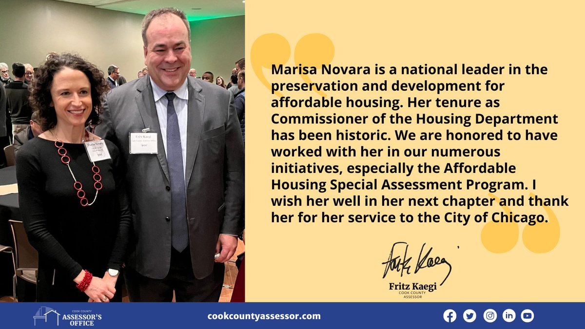 .@marisa_novara is a national leader in the preservation and development for #AffordableHousing. I wish her well in her next chapter and thank her for her service to the City of Chicago.