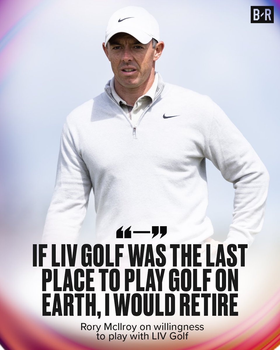 BleacherReport's tweet photo. Rory's not rocking with LIV 😬 https://t.co/jY7XxqnLm4