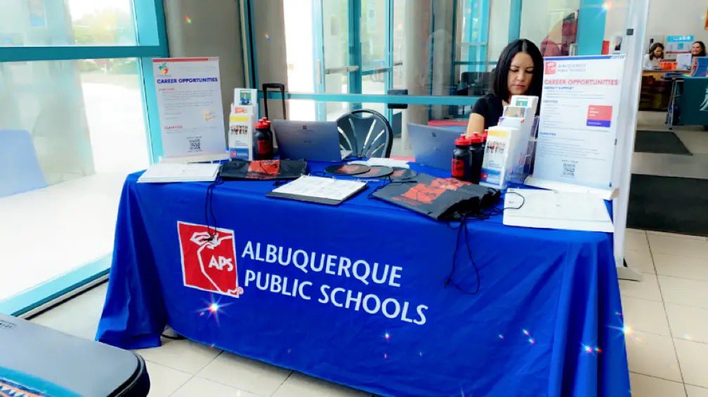 ApsRecruitment's tweet photo. @APSrecruitment we are remote from SIPI, stop by and visit our booth!
@ABQschools #APSworks #TeachAPS https://t.co/tpBZ0stCcI