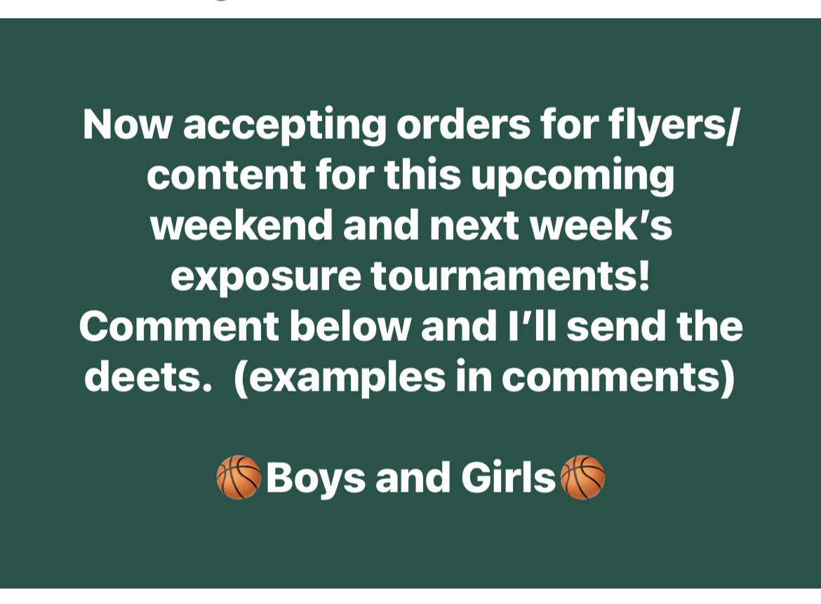 Need professional grade flyers for your athlete/team’s upcoming exposure tournament - I got you! Examples in comments- @DanAlexander32 #sportsmom #sportsdad #aaubasketball #exposurebasketball #sportsparents #travelcoaches