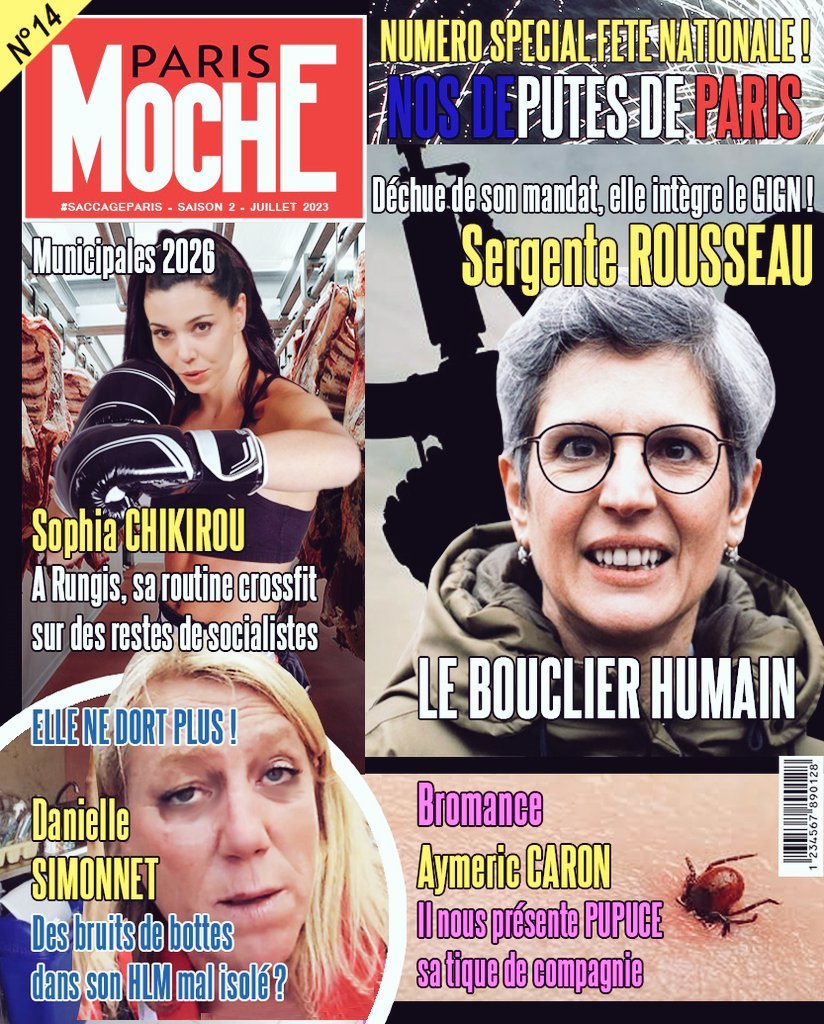 TheReganAngle's tweet photo. 🔴 Félicitations @Paris_Moche pour ce spécial #14Juillet avec nos députés chouchous: Rousseau, Chikirou, Caron et Simonnet🔥
Toujours 100%  #SaccageParis et donc aussi 100% #SaccageLaFrance 🇨🇵 viva la révolution ✊😁 https://t.co/fkqiMVXRXT