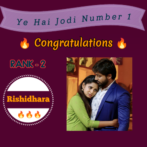 indian_tvcouple's tweet photo. Congratulations Fans 🎊❣️😍
Ye Hai Jodi Number 1 🔥
#yehaijodino1 #indian_tvcouple
#Rishidhara ❤️
Rank - 2 🙌
#Rishidhara❤️ #RishidharaForever #Rishivasu #Rishivasudhara #Mukeshgowda #MukeshgowdaOfficial #Rakshagowda #Mukesh_gowda5
@_mukesh_gowda5 @rakshaa_official https://t.co/FxTrWCPWJ9