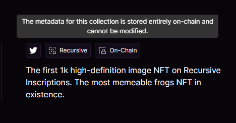 Recursive_Frog's tweet photo. Magic Eden is consistently improving its user experience with Recursive and BTC NFTs. It's innovation at its finest! ๐ธ๐ซก
#MagicEden #Recursive #RecursiveFrogs #Bitcoin https://t.co/Q9zP0nlY7D
