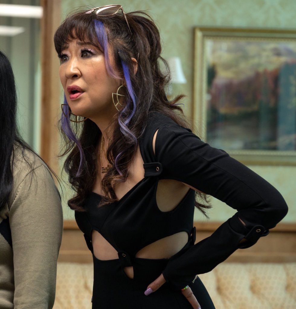 the outfit, the hair, the glasses, the earrings, the nails, the makeup 
yeah im not ok