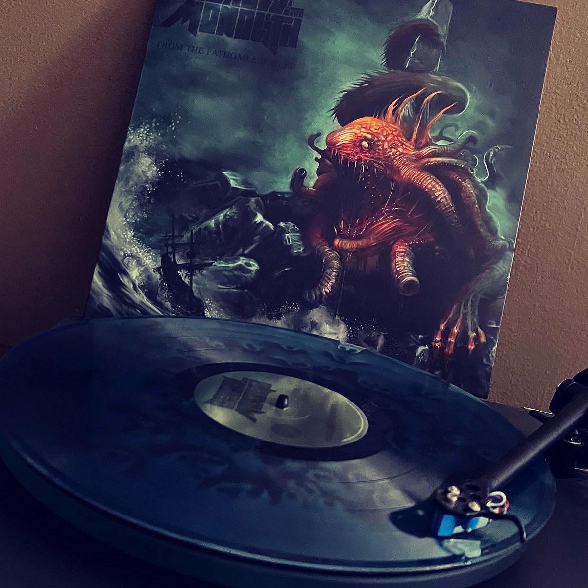 btmband's tweet photo. Happy birthday/anniversary to our most recent album - ‘From the Fathomless Deep’, which came out a year ago this week on @ripplemusic! Ain’t that vinyl pretty? https://t.co/cluDjhRxiU