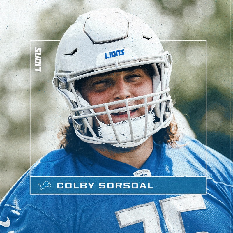 Lions's tweet photo. Learn more about OL @colby_sorsdal! 

You know, Colby, or El Colberino if you’re not into the whole brevity thing...