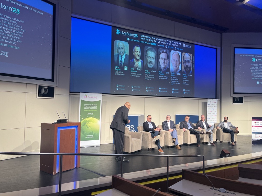 SAS' Paul Venditti joined an #IoTSlam panel to share his insights on #AI at the #edge.  If you want to see value from AI, you must understand the decision-making process and the data available first, then AI can be applied to drive the right outcomes. sas.com/iotsolutions