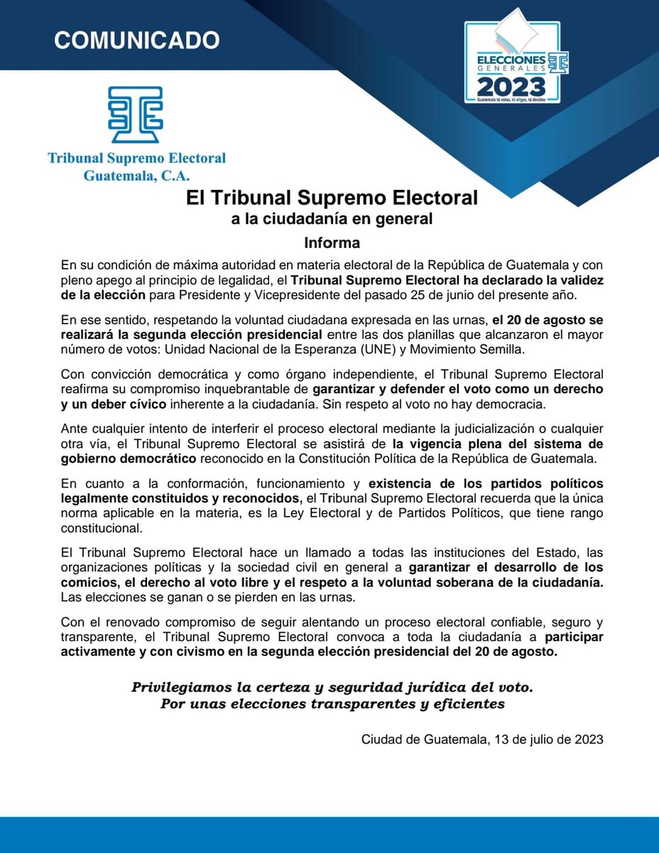 TSE Guatemala tweet media