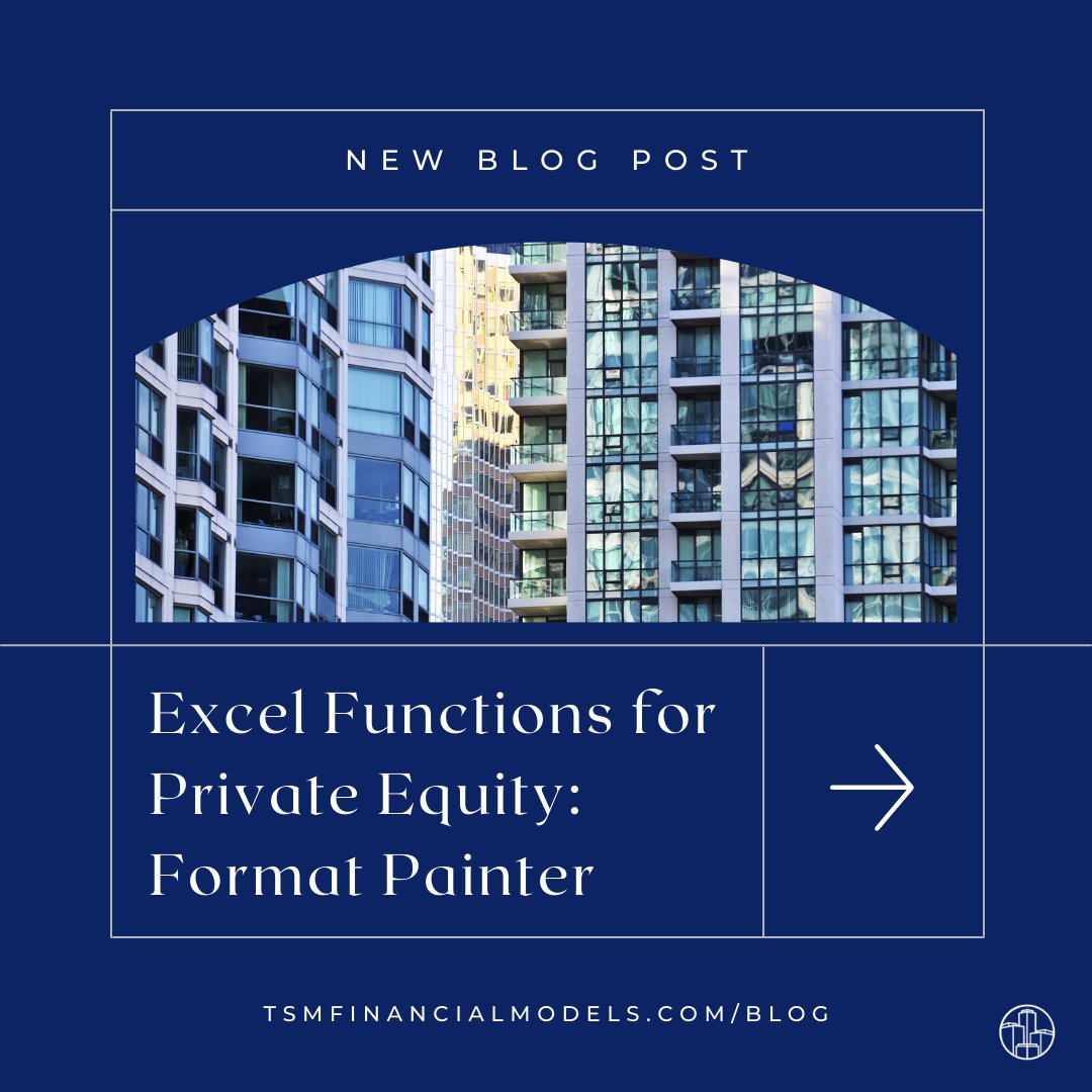 TSMmodels's tweet image. Our newest blog discusses the Format Painter feature in Excel and how it can save time and improve accuracy in real estate modeling. Visit our website to read the whole blog!

#ExcelFunctions #FormatPainter #RealEstateModeling #TopShelfModels